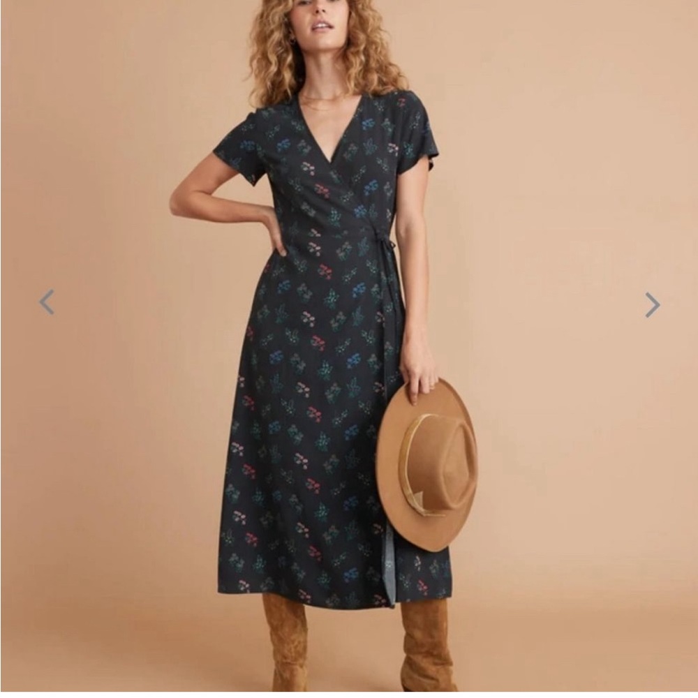 MARINE Layer Emlyn Midi Wrap Dress